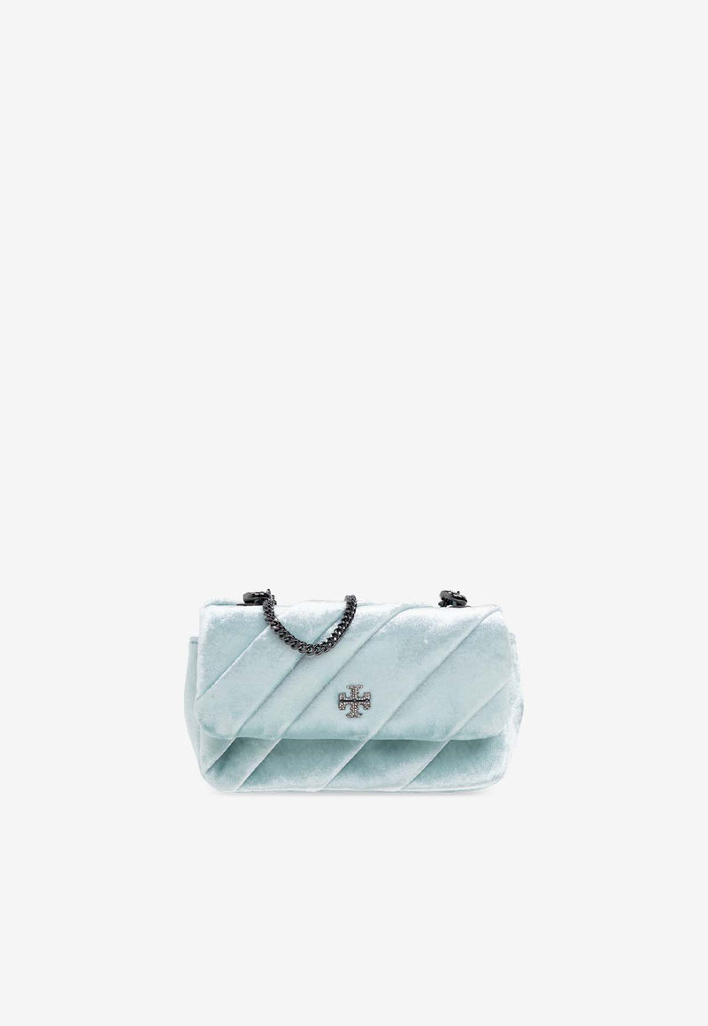 Tory Burch Mini Kira Velvet Crossbody Bag Light Blue 162308 0-400