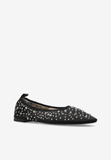 Tory Burch Crystal Embellished Ballet Flats Black 162066 0-001