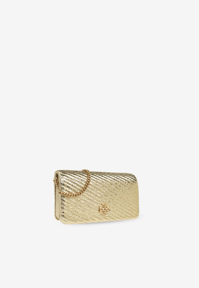 Tory Burch Kira Moto Metallic Chain Clutch Gold 162140 0-700