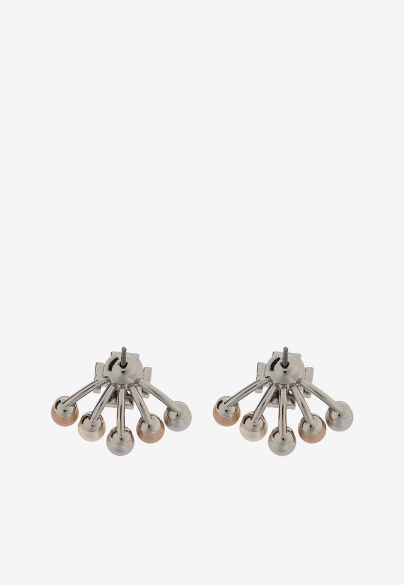 Tory Burch Kira Pearl Stud Earrings Silver 163695 0-056