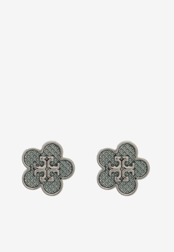 Tory Burch Kira Flower Stud Earrings Silver 163728 0-400