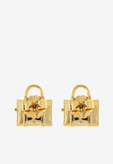 Marc Jacobs The Tote Bag Stud Earrings Gold 2P4JER001J86 0-970