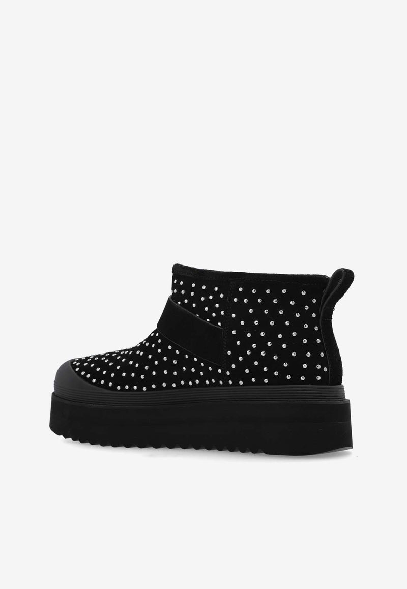 Tory Burch Mellow Studded Platform Ankle Boots Black 165420 0-006