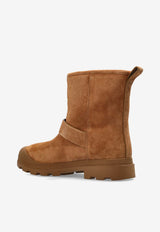 Tory Burch Mellow Shearling Ankle Boots Chestnut 165418 0-200