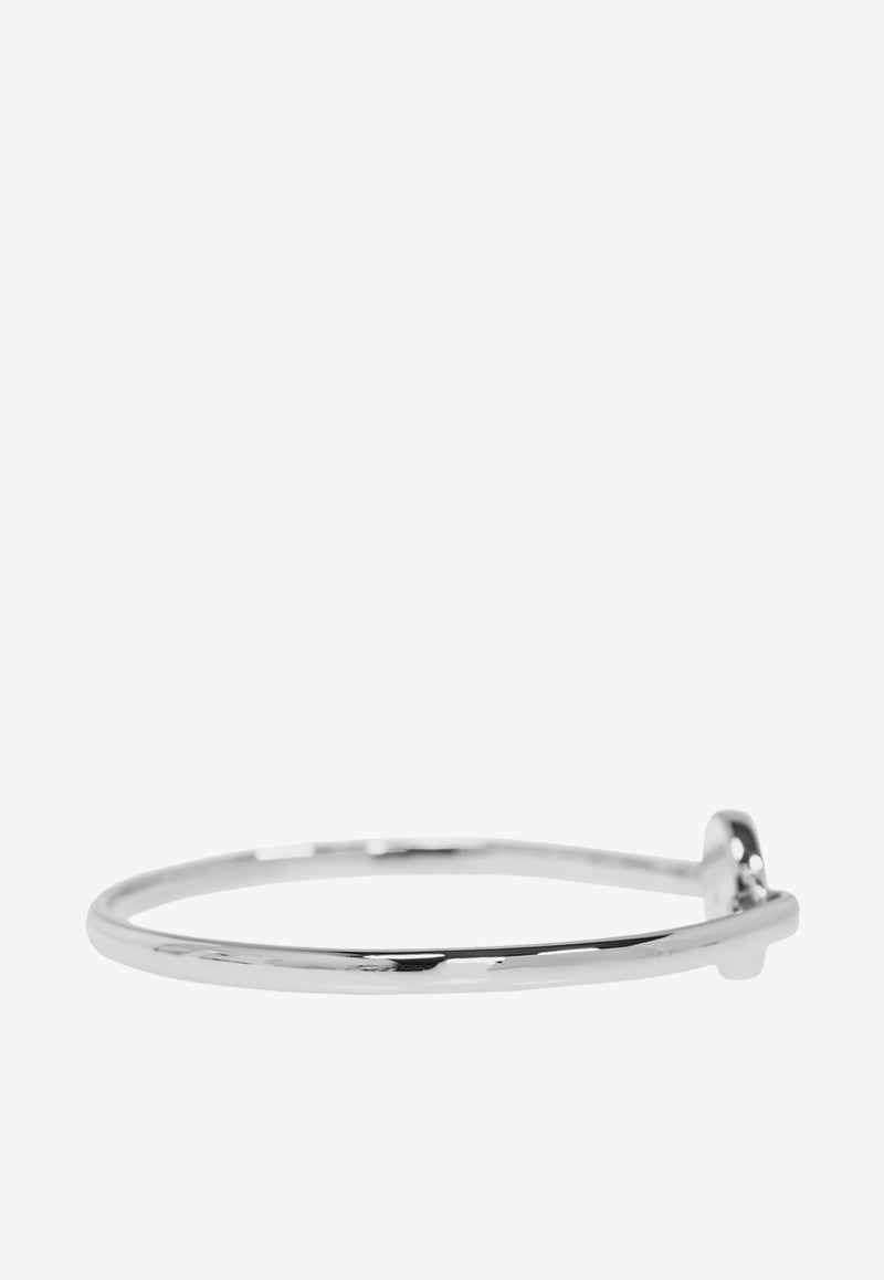 The Button Hinge Enamel Bracelet 2R4JBR001J34 0-047 Silver