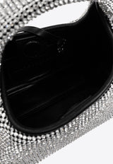 The Mini Rhinestone Sack Shoulder Bag 2R4HSH018H03 0-991 Silver