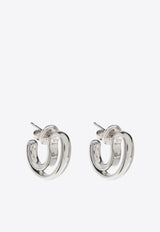 Bottega Veneta Frills Hoop Earrings Silver 804846 V5070-8117