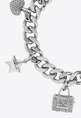 The Pave Mini Icon Charm Chain Bracelet 2R3JBR001J81 0-059 Silver