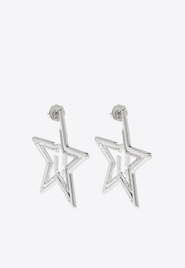 J Marc Crystal Star Earrings 2R4JER001J05 0-059 Silver