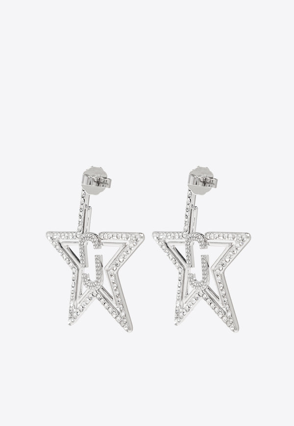 J Marc Crystal Star Earrings 2R4JER001J05 0-059 Silver