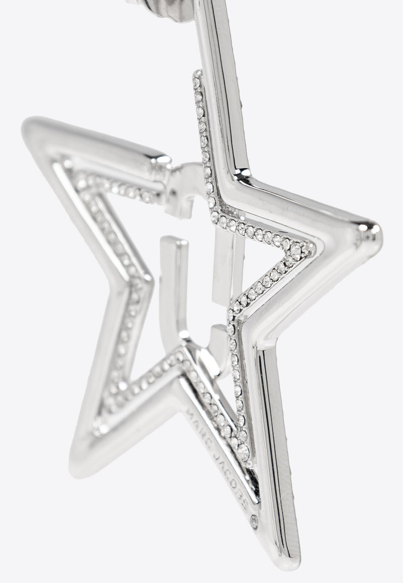 J Marc Crystal Star Earrings 2R4JER001J05 0-059 Silver