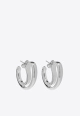 Bottega Veneta Large Frills Hoop Earrings Silver 804847 V5070-8117