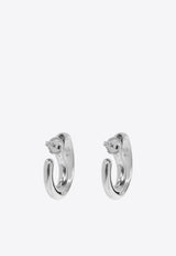 Bottega Veneta Large Frills Hoop Earrings Silver 804847 V5070-8117