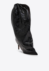 Alexander McQueen Bag 60 Mid-Calf Leather Boots Black 808125 WIACC-1000