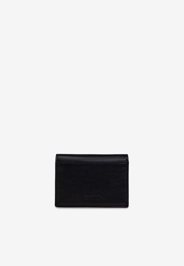 GANNI Bou Flap Cardholder Black A6395 5898-099