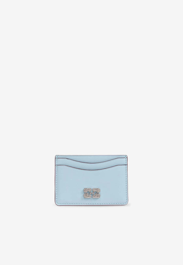 GANNI Butterfly Plaque Bou Cardholder Light Blue A6467 5898-297