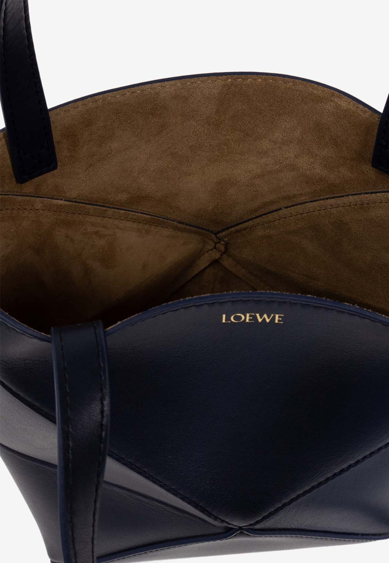 Loewe Mini Puzzle Calfskin Tote Bag Navy A657V25X01 0-ABYSS BLUE