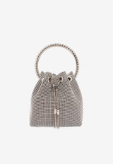 Jimmy Choo Bon Bon Crystal Mesh Bucket Bag Silver BON BON SQV-SILVER