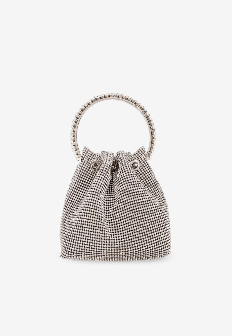 Jimmy Choo Bon Bon Crystal Mesh Bucket Bag Silver BON BON SQV-SILVER