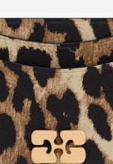 GANNI Bou Leopard Print Cardholder Brown A6541 5898-943