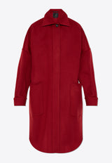 Max Mara Baruffa Single-Breasted Cashmere Coat Red BARUFFA 2421016045-004