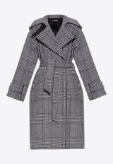 Dolce & Gabbana Single-Breasted Houndstooth Check Coat Gray F0E2DT FQMKH-S8100