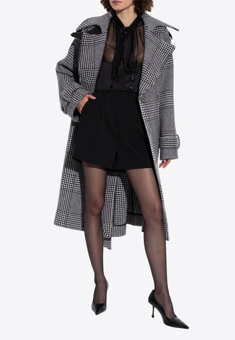 Dolce & Gabbana Single-Breasted Houndstooth Check Coat Gray F0E2DT FQMKH-S8100