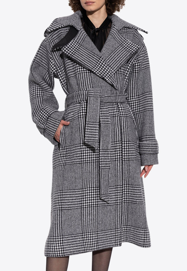 Dolce & Gabbana Single-Breasted Houndstooth Check Coat Gray F0E2DT FQMKH-S8100