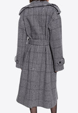 Dolce & Gabbana Single-Breasted Houndstooth Check Coat Gray F0E2DT FQMKH-S8100