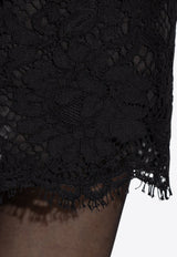 Dolce & Gabbana Floral Lace Skirt Black F4AP8T HLMAK-N0000