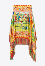 Dolce & Gabbana Carretto Print Asymmetric Midi Skirt Multicolor F4BYHT GDS12-HH90D