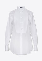 Dolce & Gabbana Piqué-Front Poplin Shirt White F5S96T GDCPO-W0800