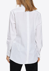 Dolce & Gabbana Piqué-Front Poplin Shirt White F5S96T GDCPO-W0800