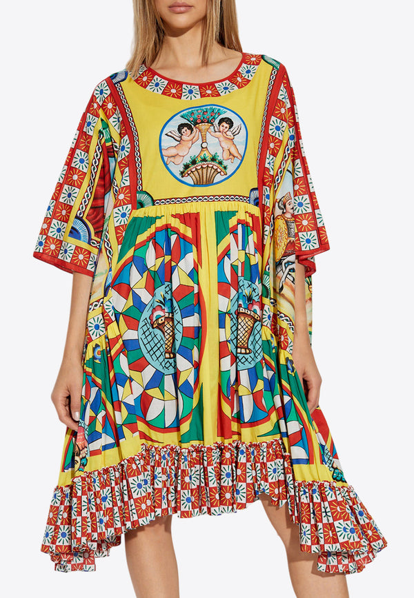 Dolce & Gabbana Carretto Print Oversized Dress Multicolor F6F1GT GDS73-HH82D