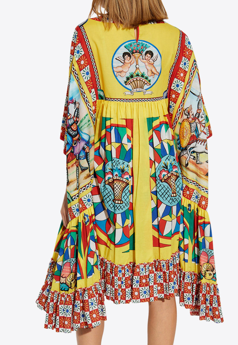 Dolce & Gabbana Carretto Print Oversized Dress Multicolor F6F1GT GDS73-HH82D