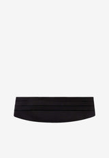 Dolce & Gabbana Silk Satin Cummerbund Belt Black FB394A G0U05-N0000