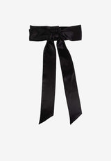 Dolce & Gabbana Silk Satin Tie Belt Black FB403A FU1NU-N0000