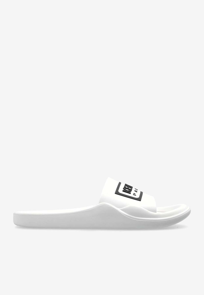 Kenzo Logo Lettering Pool Slides White FE55MU110 P50-02