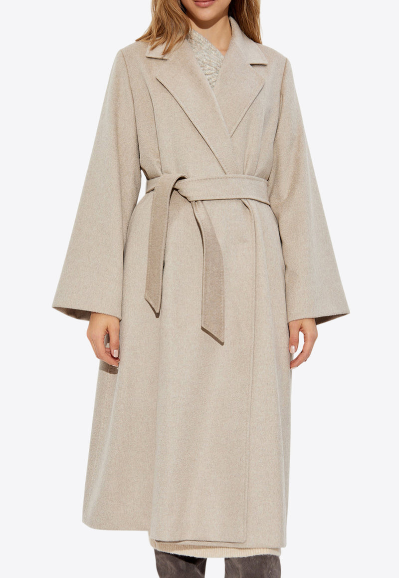 Max Mara Fornovo Flared Cashmere Belted Coat Beige FORNOVO 2421016102-004