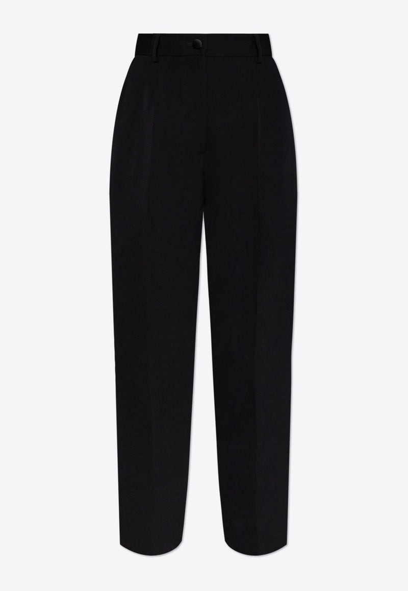 Dolce & Gabbana Tailored Wool Gabardine Tuxedo Pants Black FTAM0T FU21E-N0000