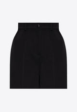 Dolce & Gabbana High-Waist Wool Tuxedo Shorts Black FTC78T FU21E-N0000