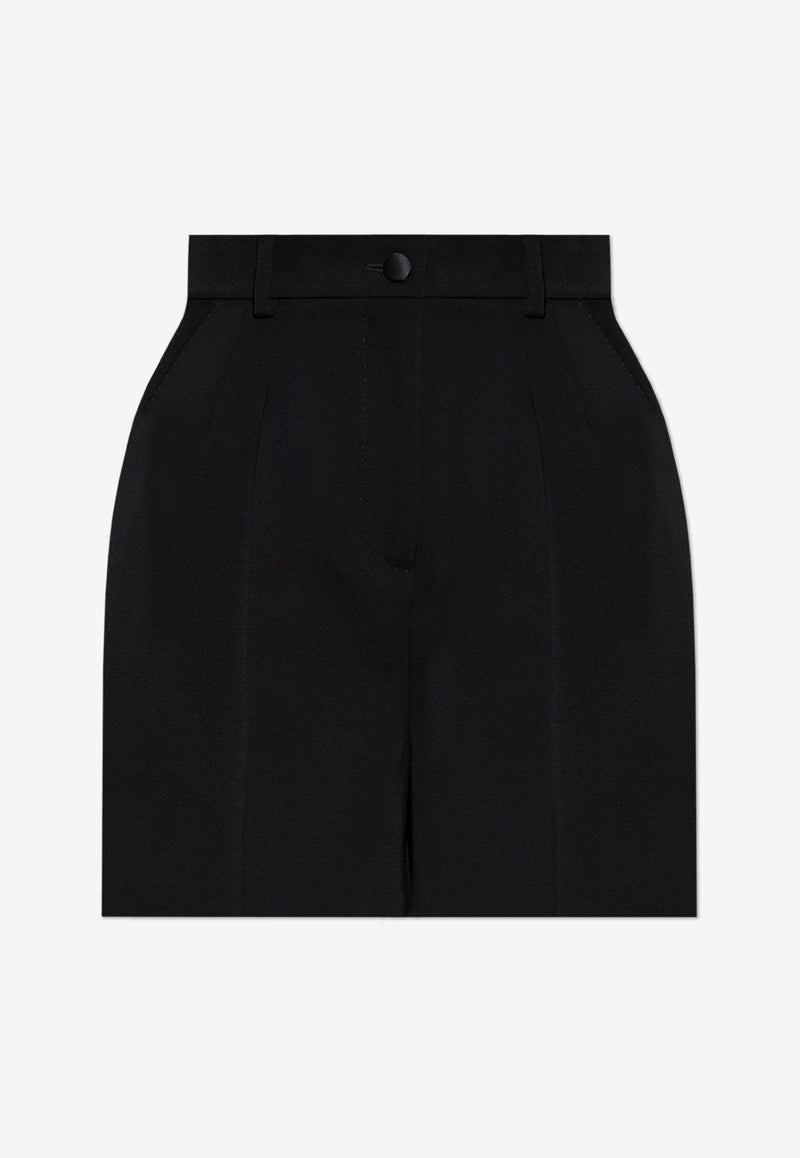 Dolce & Gabbana High-Waist Wool Tuxedo Shorts Black FTC78T FU21E-N0000