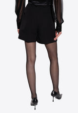 Dolce & Gabbana High-Waist Wool Tuxedo Shorts Black FTC78T FU21E-N0000