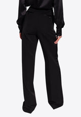 Dolce & Gabbana Wool Gabardine Tuxedo Pants Black FTC8ZT FU21E-N0000