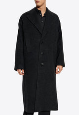 Dolce & Gabbana Oversized Single-Breasted Wool Coat Black G048NT FU28H-N0000