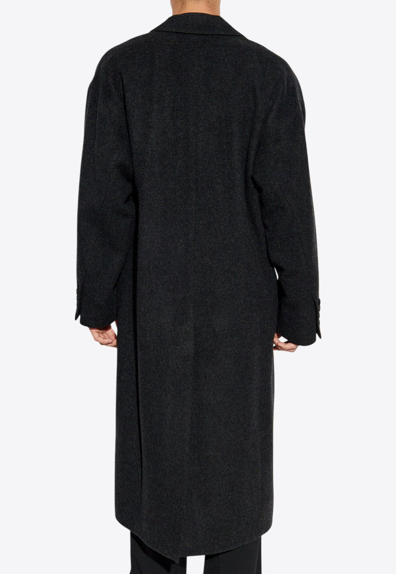 Dolce & Gabbana Oversized Single-Breasted Wool Coat Black G048NT FU28H-N0000