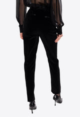 Dolce & Gabbana Tailored Velvet Tuxedo Pants Black FTC71T FUVG7-N0000