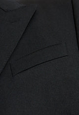 Dolce & Gabbana Double-Breasted Embroidered Wool Jacket Black G2UF1T GI722-N0000