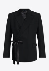 Dolce & Gabbana Double-Breasted Wool Jacket Black G2UK3T FU21E-N0000