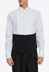 Dolce & Gabbana Vest Bottom Tuxedo shirt White G5MC1T GI686-S9000